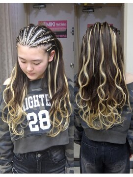 エクステ専門店ミキ 横浜店(MIKI) ハートコーンロウ★ダンスヘアカッコイイヘアスタイル♪