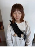 kii person × 外ハネ　ミディアム　オレンジベージュ &nbsp;ボブ