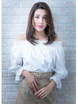 ヘアーアートシフォン 池袋西口店(Hair art chiffon)&nbsp;厚めバングクラシカルワンレンフェザーロングセンターパート