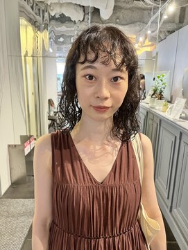 カフ(CAF) CAF FUKO ダークグレー/くるくるパーマ/大阪/心斎橋