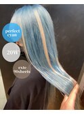 ＃プルシールエクステ＃水色＃髪質改善