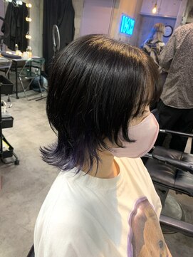 インク 渋谷(INK.) ウルフカット×インナーブルーバイオレット