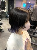 ウルフカット×インナーブルーバイオレット