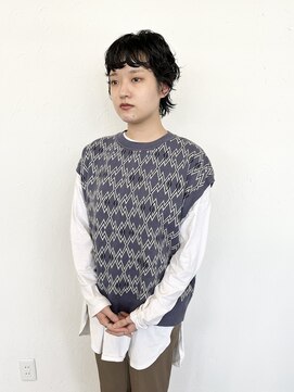 ニア(near) ショートウルフピンパーマスタイル〇