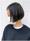 ミニボブ_外ハネボブセクションカラーペールベージュ_ba387321