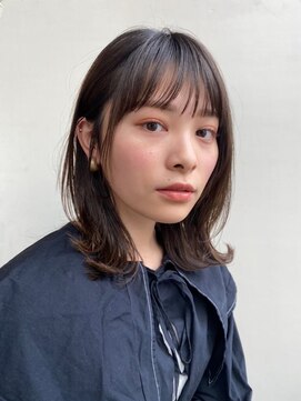 ガーデン オオタカノモリ(garden otakanomori) 暗髪×ロブ×シースルーバング×オーガニックヘア