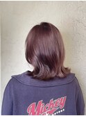 【荻野】大人カジュアル外ハネミディ◎ヴァイオレットカラー