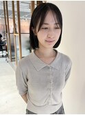 "久保田"縮毛矯正ストレートまとまるボブ切りっぱなし