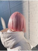 ホワイトピンク ミニボブ
