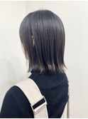 くびレイヤーグレーベージュニュアンスカラー白髪染め白髪ぼかし