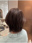 ウルフレイヤーショートボブ*ラベンダーベージュ30代40代50代