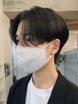 センターパートカルマヘアニュアンスパーマ韓国シャドウパーマ