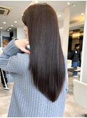 ★縮毛矯正ロング♪コスメストレート髪質改善ココアベージュ