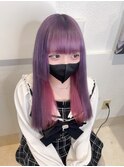 ピンク×ムラサキインナーカラー