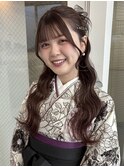卒業式ヘアセット/ハーフアップ/カチモリ
