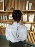 お呼ばれヘア×カチモリアレンジ