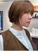 【Look at】ミニボブ顔まわりレイヤー切りっぱなし20代30代40代
