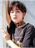 ショートヘアー　マッシュ　耳掛け