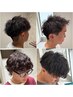 カット＋ツイストorツイストスパイラルパーマor波巻きパーマ