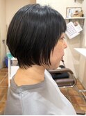 【23.ショートカット×白髪染め】縮毛矯正/小学生/キッズカット