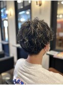 スパイラルパーマ×ハイライト