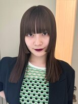 シオン(shion)&nbsp;前髪カットダークアッシュロング韓国ヘア_F1320