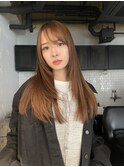 レイヤーカット　オレンジベージュ