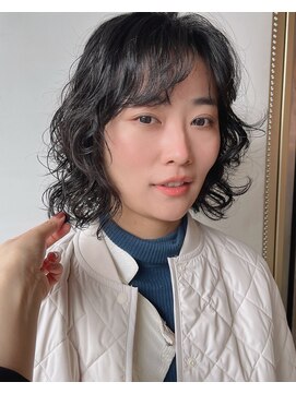 モリオフロムロンドン 原宿本店(morio from London) 【morio原宿】ドライパーマ　外国人風ショート　ニュアンスボブ