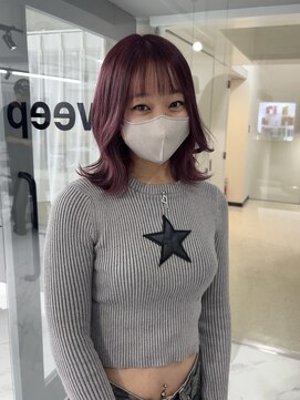 スウィープ(sweep) ピンク/ボルドー/ブリーチカラー