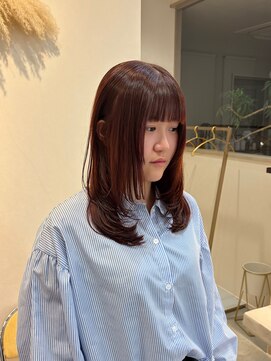 イト(itO.) 【ito 正木】顔まわりlayer×艶感レッドカラー剤