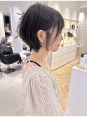 大人前下がりショートボブ 耳かけ まとまる