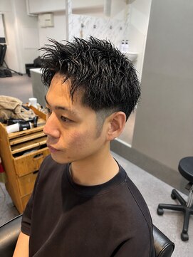 マジック 関目店(magic) 爽やかアップバング × シャドウパーマ