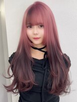 ロイオブジゼル(roi of GiseL)&nbsp;ピンクヘア／デザインカラー／レイヤーカット／20代
