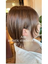 アッシュ アーティスティック スタジオ オブ ヘア(Ash artistic studio of hair)&nbsp;レイヤーボブ×まろやかブラウン