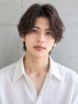 フレイムス ヘア アンド リラックス 高崎駅西口店(Frames hair&relax)&nbsp;黒髪ミディアムセンターパートパーマ