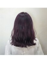 キャラ 池袋本店(CHARA) ダークバイオレット×波ウェーブ【キャラ池袋/chara池袋】