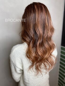 ラトリエ ブロカント 立川北口店(L'atelier BROCANTE) フェザーバング ピンク バレイヤージュ ハイライト レイヤー