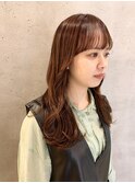 髪質改善トリートメント/レイヤーカット/ピンクベージュ