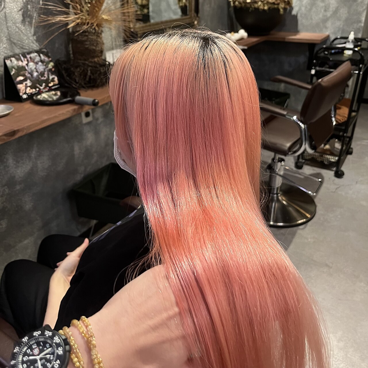 透明感ホワイトブリーチ☆シャンパンピンク☆20代30代：L172806875