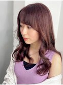 インナーピンク_グレージュカラーボブウルフ_ba402441