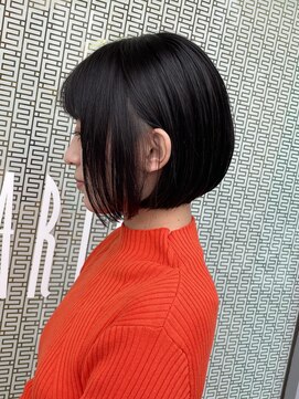 アース 上本町店(HAIR&MAKE EARTH) 20代30代40代前下がりストレート大人ボブリップライン
