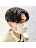 センターパート×ワンカール毛ながれカルマパーマ/メンズパーマ