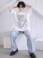 ロアーヘアー オペラオー 折尾店(RAWR hair Opera O)&nbsp;【RAWR】メンズライク_センターパートパーマスタイル