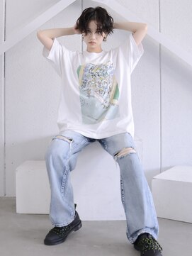 ロアーヘアー オペラオー 折尾店(RAWR hair Opera O) 【RAWR】メンズライク_センターパートパーマスタイル