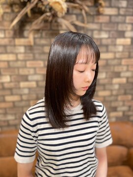 ネウィ 八王子(newi) 髪質改善レイヤー大人可愛い20代30代40代黒髪ストレート暗髪