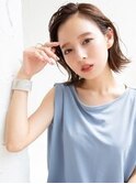【over hair】 ベージュ×切りっぱなしボブ