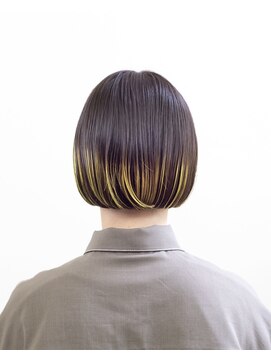 ルプラ ブリリアント(le-pla brilliant) ボブ/フェイスレイヤー/イエロー/グラデーションカラー/豊橋田原