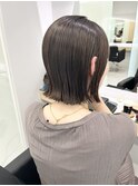 イメチェンホワイトブロンド外ハネボブ美髪ワイドバング韓国黒髪