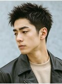 スパイキーショート清潔感ビジネスアップバング