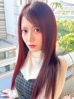 ルネラトーキョー(RUNERA TOKYO)&nbsp;ワインレッドカラーボルドーカラーレイヤーカットロングレイヤー